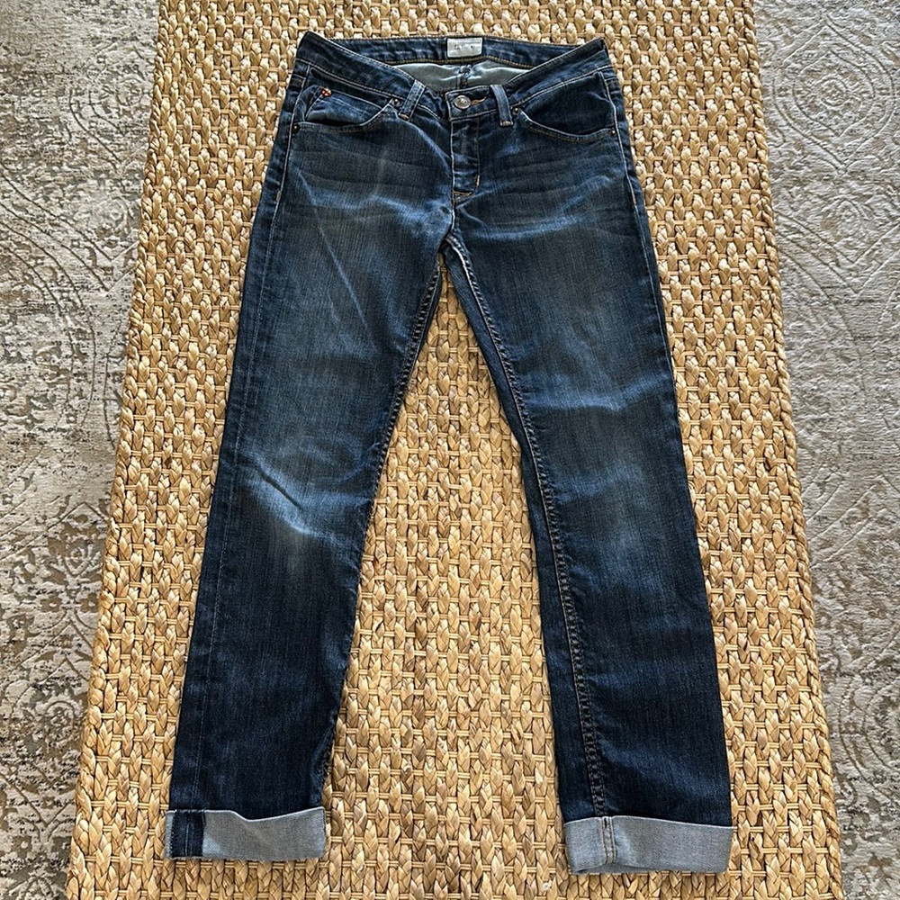 Hudson Bacara Straight Jeans Flood Cuff Flap Pocket